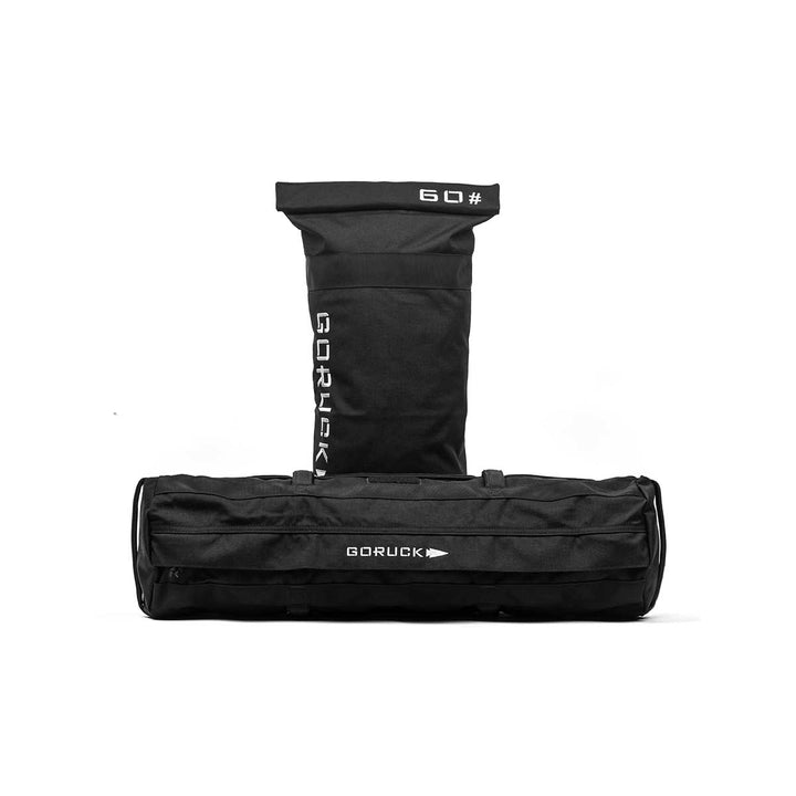 The Sandbag Kit by GORUCK, featuring durable handles and white branding, is designed to last and includes the Scars Lifetime Guarantee.