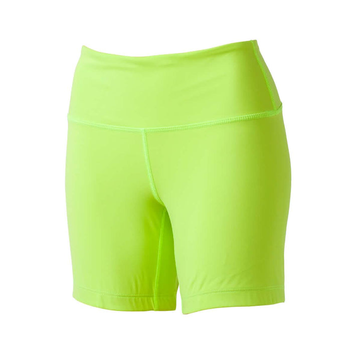 Introducing the Women’s Biker Shorts from GORUCK, featuring a bright neon green color and crafted with ToughFlex fabric for an impeccable finish. These high-waisted shorts boast intricate seam stitching and a fitted design that reaches mid-thigh, offering both durability and style for all your workouts.