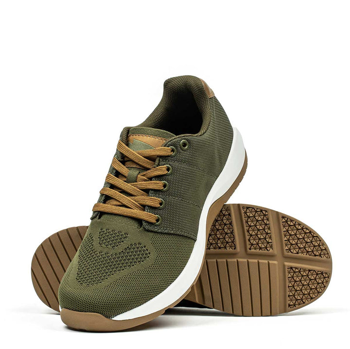 Ballistic Trainers - Green + White + Gum