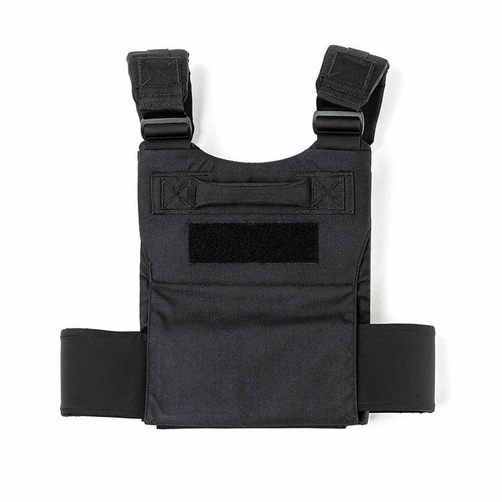 The GORUCK Training Weight Vest, a black tactical vest with adjustable straps, is displayed against a white background.